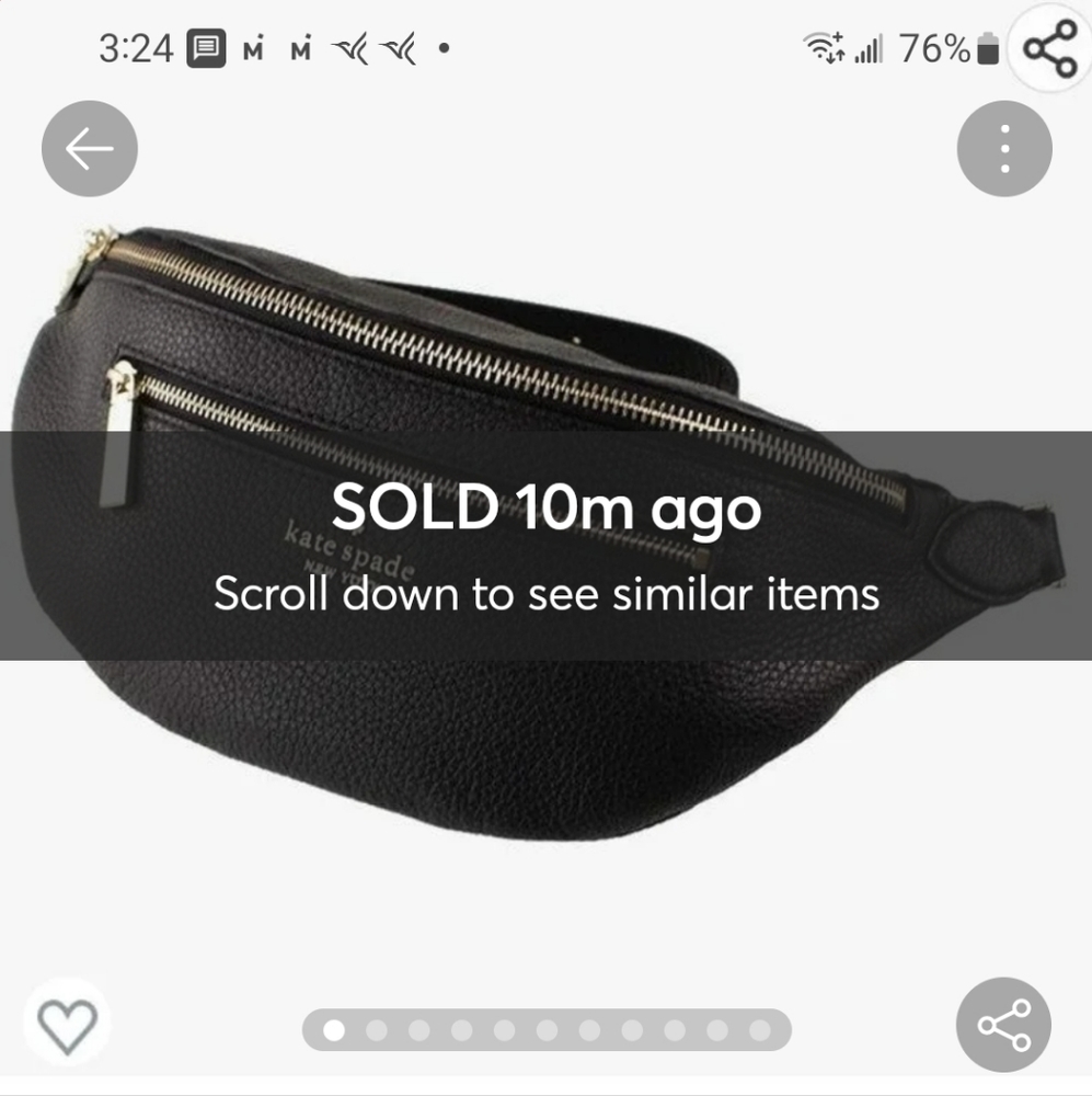 Zipper Closure Kate Spade Leila Belt Bag - Picture 1 of 11